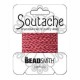 Beadsmith Rayon soutache Schnur 3mm - Rose merlot stripped